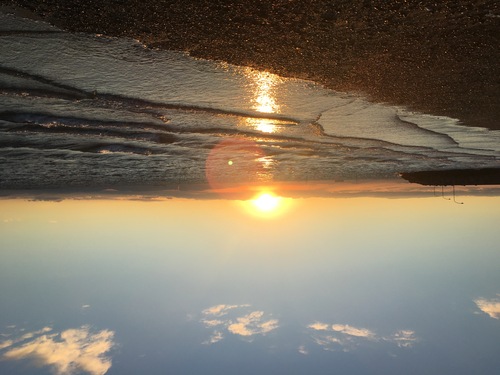 徒歩5分 冬至の夕焼